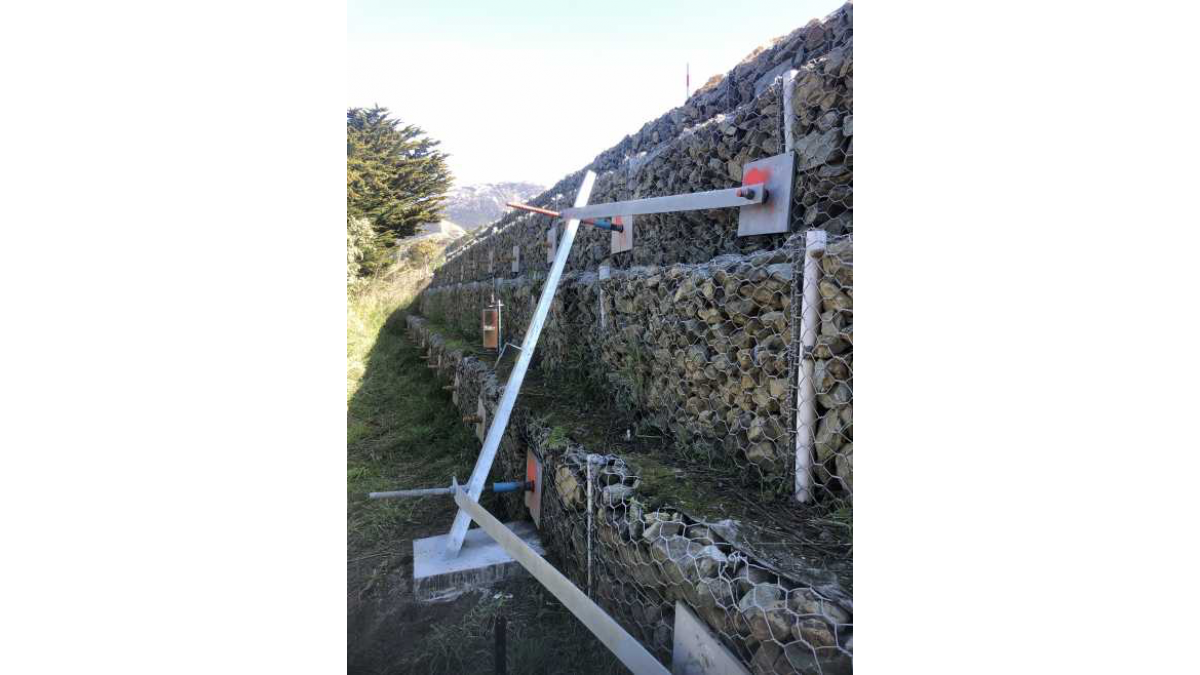 Tilt Sensors attached to Rock Wall